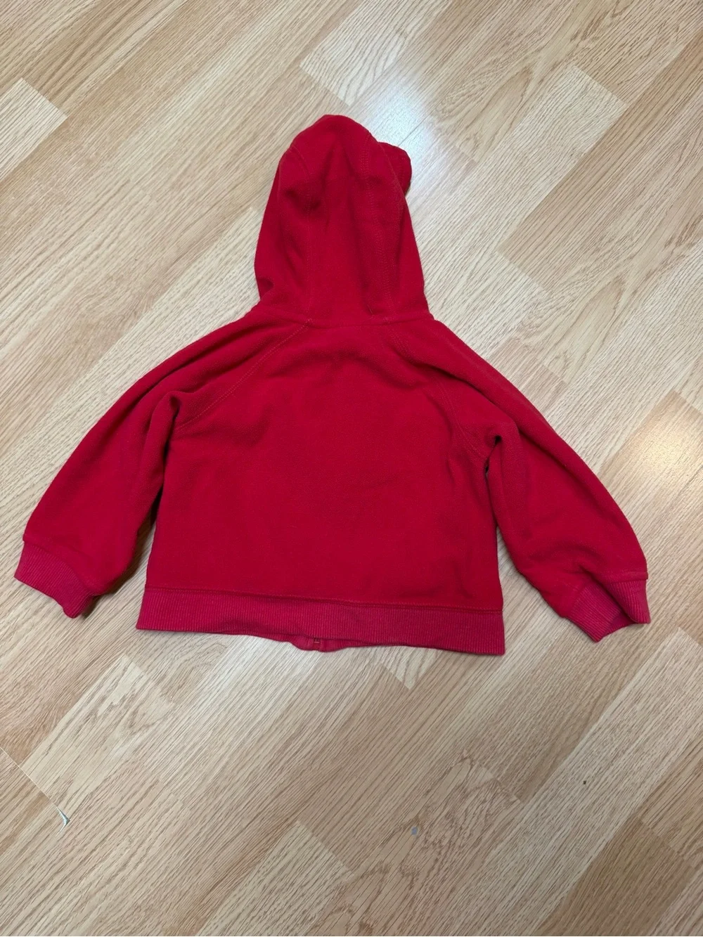Carter’s 18M Red Floral Embroidered Hooded Zip Front Sweatshirt Jacket Pockets